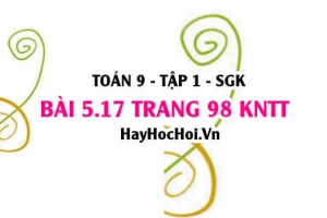 Bài 5.17 Toán 9 tập 1 SGK Kết nối tri thức